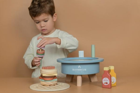 Little Dutch Grill Holz Spielzeuggrill - BBQ Set