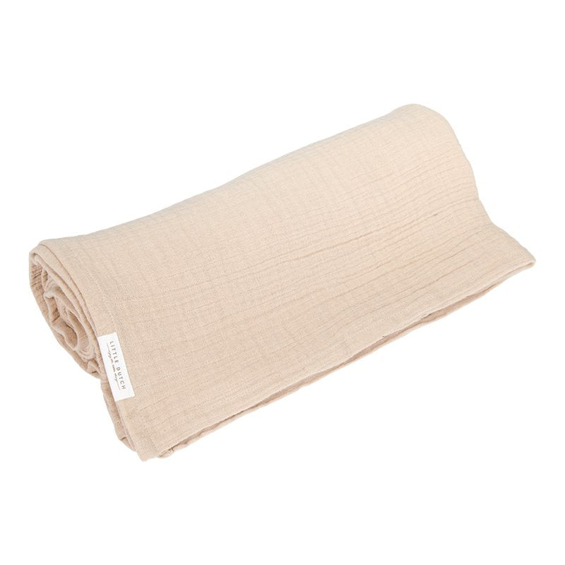 Musselintuch Swaddle 120 x 120 Beige Little Dutch TE51923024
