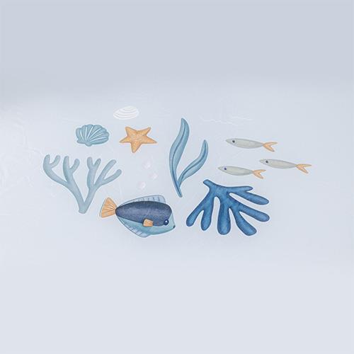 Little Dutch Pop-up Strandzelt Ocean Dreams Blue - Strandmuschel blau