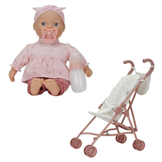 Puppe Buggy Set Lily und Puppenbuggy -  Spiel Bundle Little Dutch