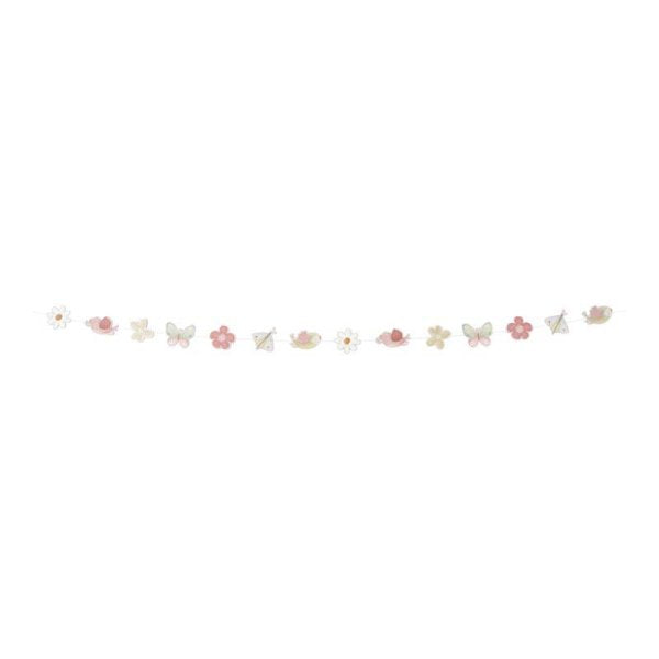Little Dutch rosa Girlande Flowers & Butterflies