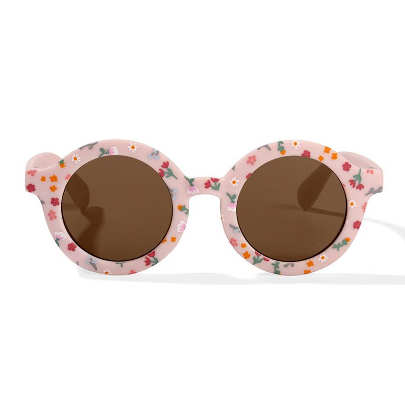 Little Dutch rosa Kindersonnenbrille rund Little Pink Flowers
