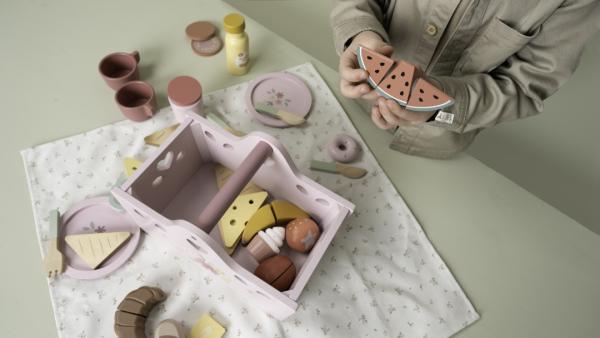 Little Dutch rosa Picknick Korb Spielzeug Set Holz