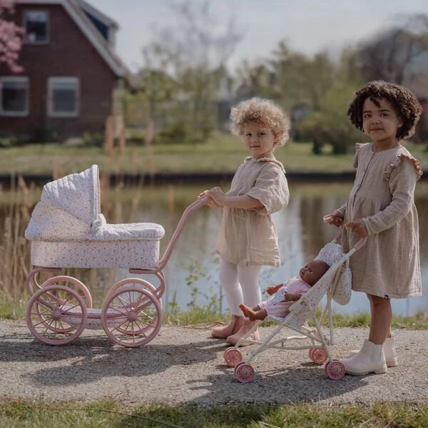 Little Dutch rosa Puppenwagen Metall Soft Flowers