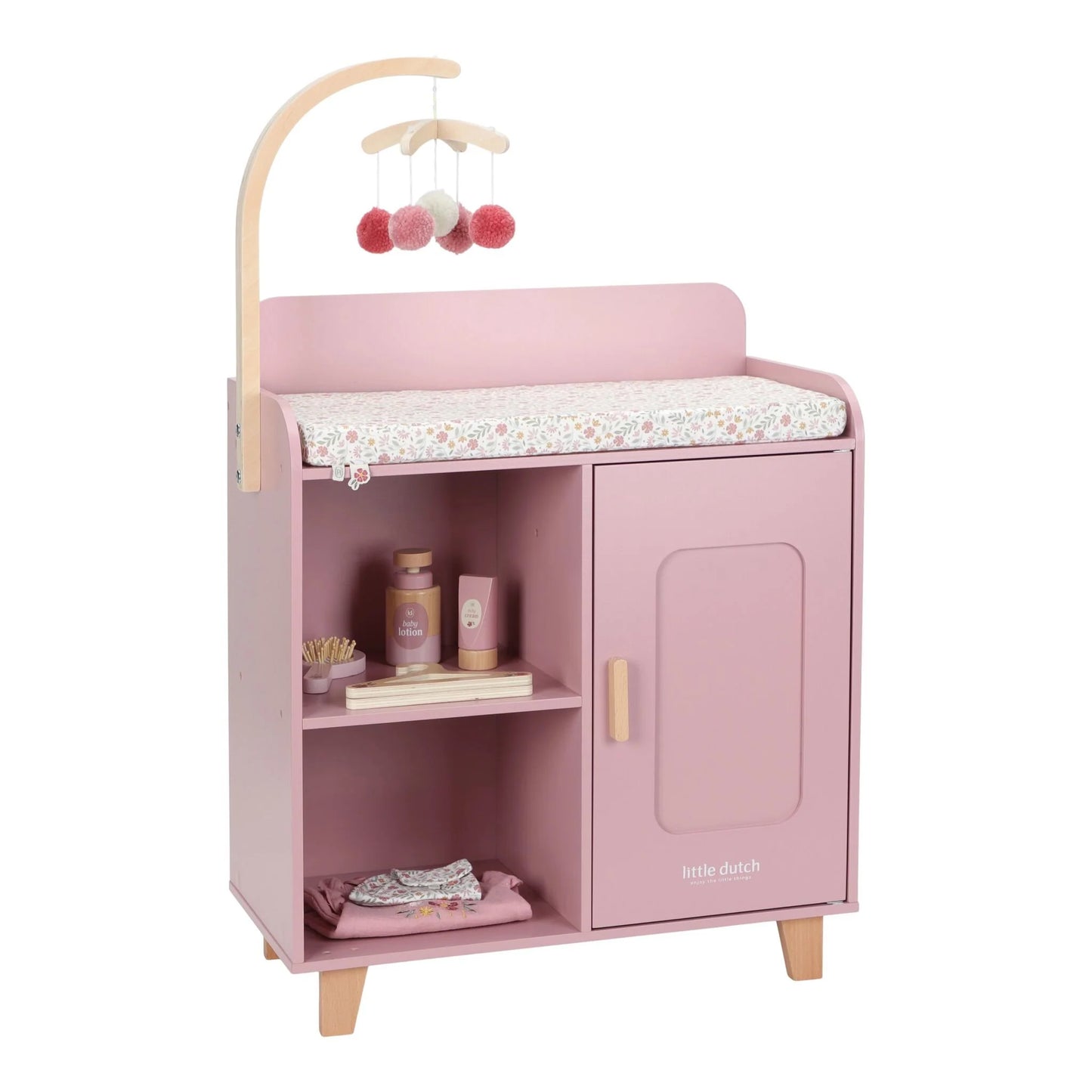 Little Dutch rosa Puppenwickeltisch FSC Holz