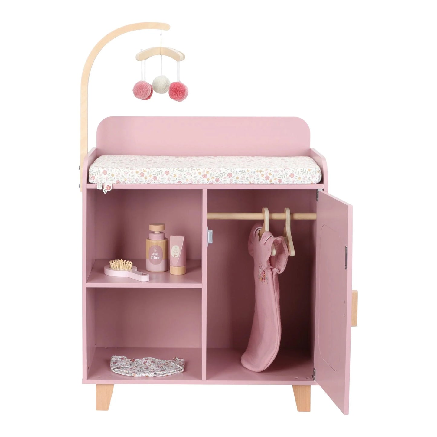 Little Dutch rosa Puppenwickeltisch FSC Holz