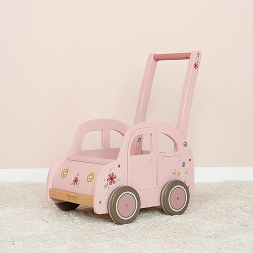 Little Dutch rosa Laufwagen Holz - Schiebwagen pink LD7128