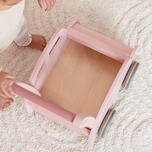 Little Dutch rosa Laufwagen Holz - Schiebwagen pink LD7128