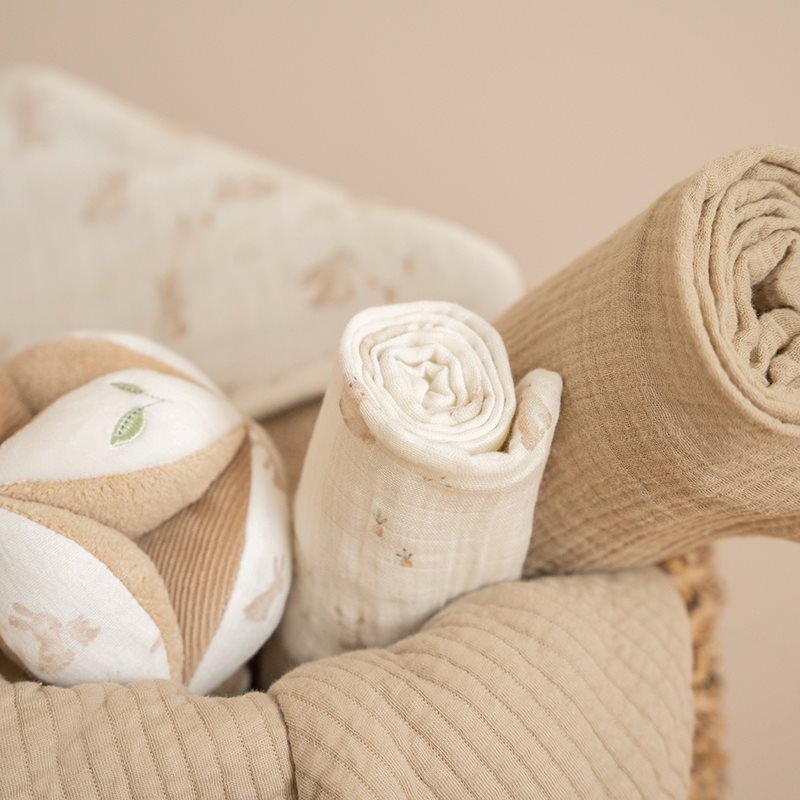 Musselintuch Swaddle 120 x 120 Beige Little Dutch TE51923024