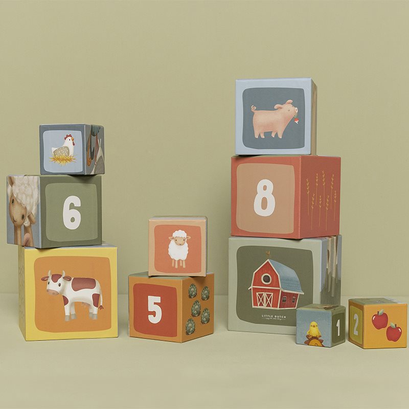 Little Dutch Stapelblöcke olive Little Farm LD7139