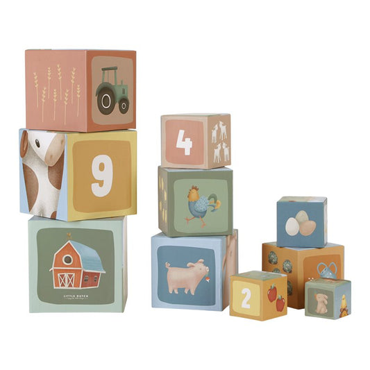 Little Dutch Stapelblöcke olive Little Farm LD7139