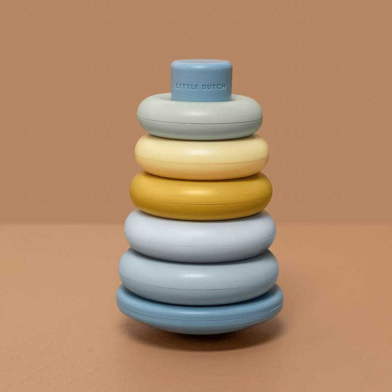 Little Dutch Stapelringe Blau Kunststoff