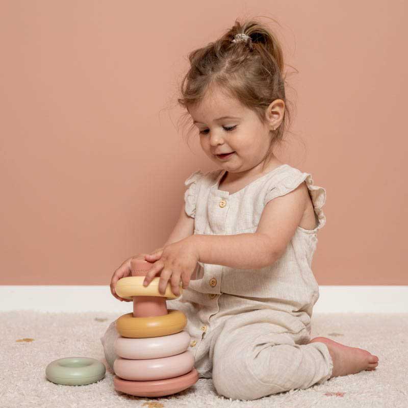 Little Dutch Stapelringe rosa Kunststoff