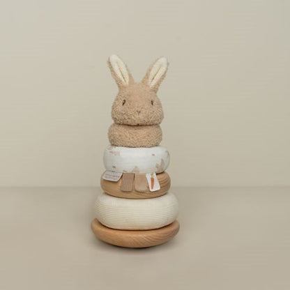Little Dutch Stapelturm mit Ringen Baby Bunny newborn naturals - Hasenstapelturm
