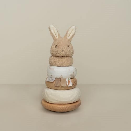 Little Dutch Stapelturm mit Ringen Baby Bunny newborn naturals - Hasenstapelturm