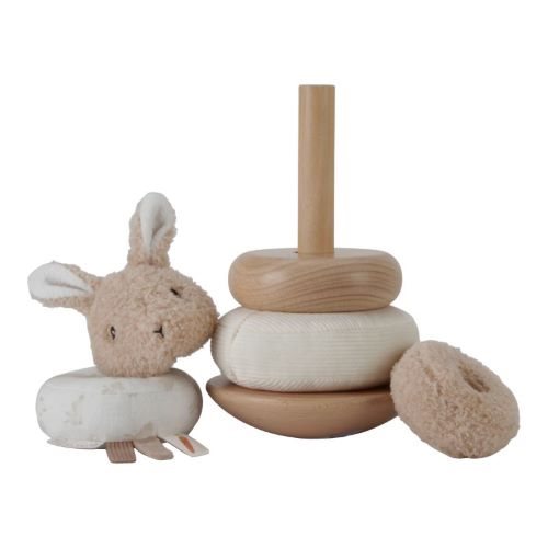 Little Dutch Stapelturm mit Ringen Baby Bunny newborn naturals - Hasenstapelturm