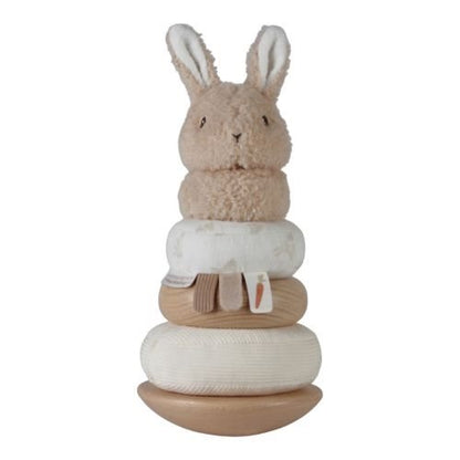 Little Dutch Stapelturm mit Ringen Baby Bunny newborn naturals - Hasenstapelturm