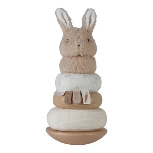 Little Dutch Stapelturm mit Ringen Baby Bunny newborn naturals - Hasenstapelturm
