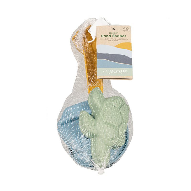 Strandset blau Schaufel und Sandförmchen Little Dutch