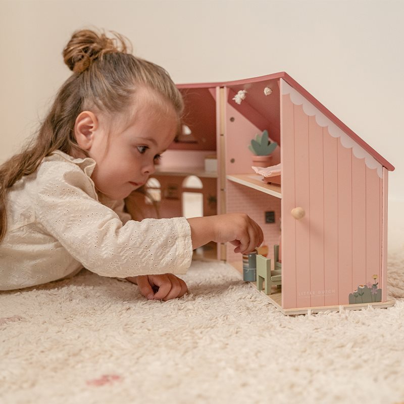 Little Dutch Tragbares Puppenhaus rosa Holz LD7116