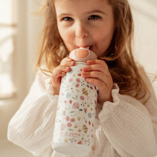 LIttle Dutch Trinkflasche Pop-up Flowers & Butterflies Campus 400 ml Mepal 107410065243