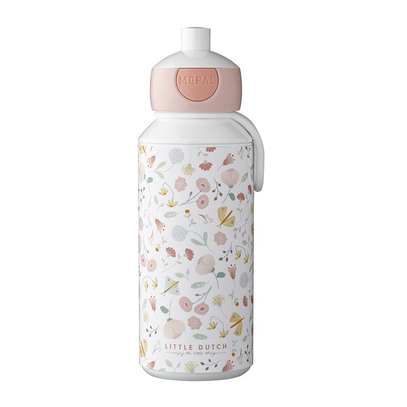 LIttle Dutch Trinkflasche Pop-up Flowers & Butterflies Campus 400 ml Mepal 107410065243