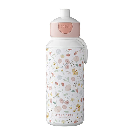 LIttle Dutch Trinkflasche Pop-up Flowers & Butterflies Campus 400 ml Mepal 107410065243