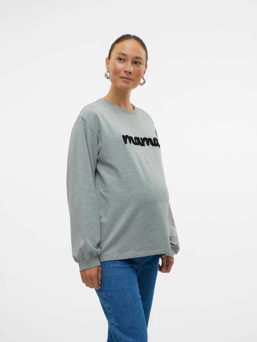 mama - sweater grau von mama.licious - normal geschnitten Rundhals Sweatshirt