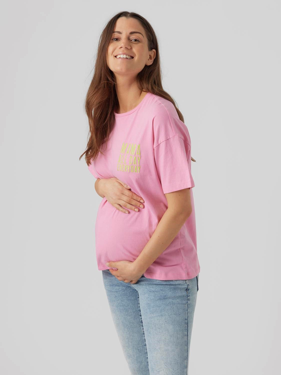 mamalicious T-shirt Mama All Day Everyday Umstands T-Shirt rosa MLFERIDA