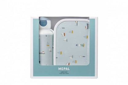 Little Dutch Mepal Pausenset Campus Trinkflasche Pop-up und Brotdose Sailors Bay