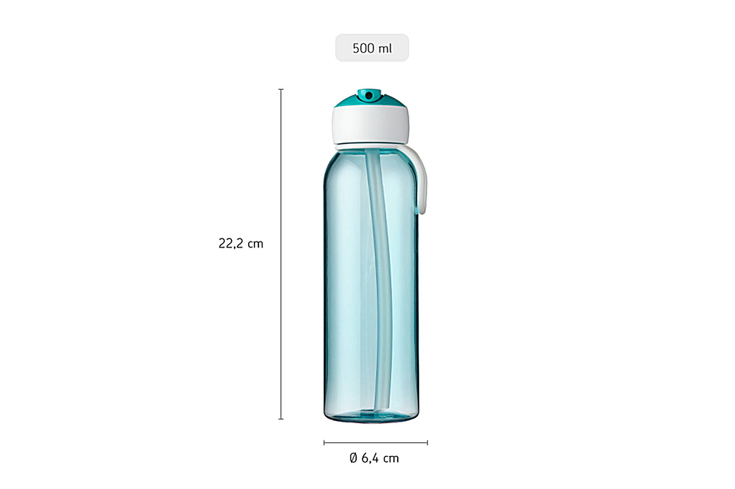 Mepal Wasserflasche Flip-up Campus 500 ml - blau - für kohlensäurehaltiges Wasser