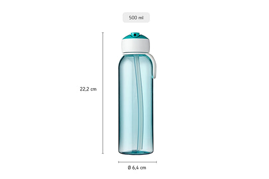 Mepal Wasserflasche Flip-up Campus 500 ml - blau - für kohlensäurehaltiges Wasser