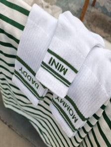 MOMMY Socken gestreift grün famvibes