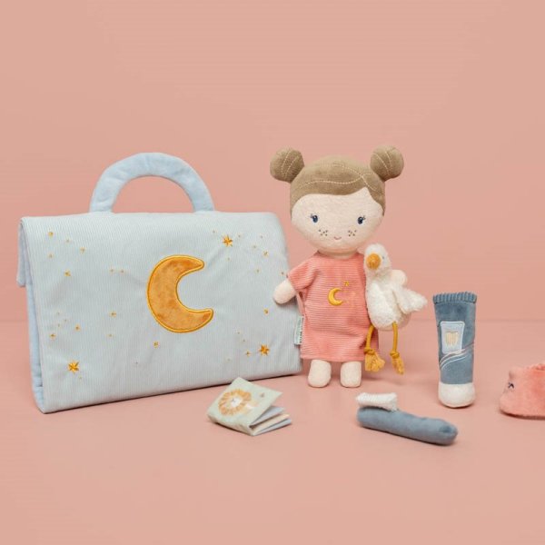 Kuschelpuppe Rosa Sleepover Spielset | Little Dutch