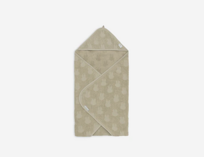Kapuzenhandtuch Frottee 75x75cm Miffy Jacquard Olive Green